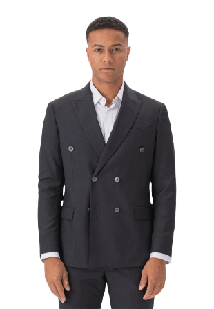 TeeShoppen Dubbelknäppt Kavaj Jackor Herr Grå 56