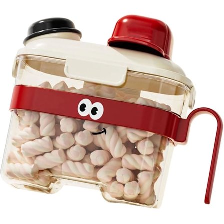 Tekande Foderdispenser til Kæledyr - Forseglet Beholder med Stor Kapacitet til Hunde- og Kattegodbidder, Bærbar Opbevaring til Snacks Indendørs og 