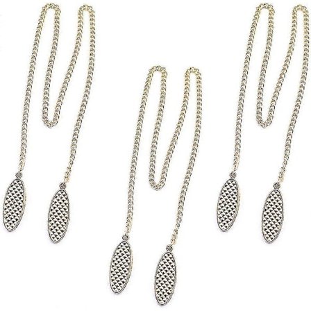 Guld Metal Servietklemmer Kæde Fleksibel Servietholder Kæder Til Fiksering af Servietter Elegant Ældre Voksen Hagesmæk Serviet Klips Halskæde 