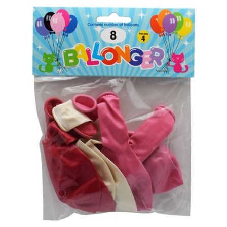 Balloner 30 cm Metallic Pink 8-pak