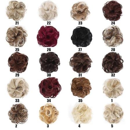 Nemme at Bære Stilfulde Hår Scrunchies Naturligt Roddet Krøllet Bun Hår Extension Raoliang 33