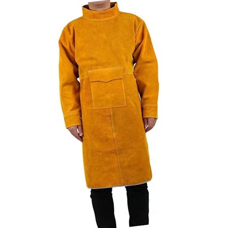 Kraftigt Läderförkläde Resistent mot Punkteringar, Skärsår & Lågor för Svetsningssäkerhet