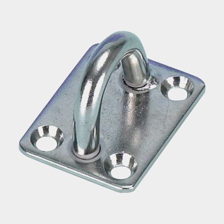 Fast padeye, rostfri, Ø8 mm, 4 hål
