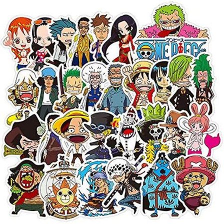 One Piece-klistermärken 50 st Vinyl Vattentäta One Piece-klistermärkespaket för vattenflaska Laptop Gitarr Skateboard Bil Motorcykel Hydro Flask 
