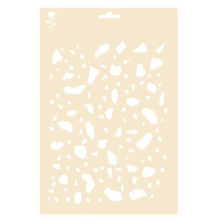 Terrazzo-kuvioinen stensiili - A4