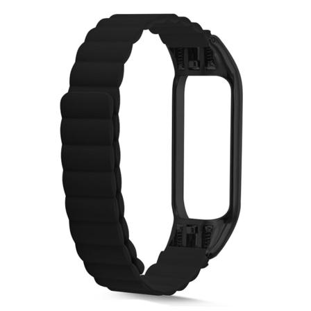 Magnetisk Silikonarmband För Xiaomi Mi Band 5 & 6 - Svart Black
