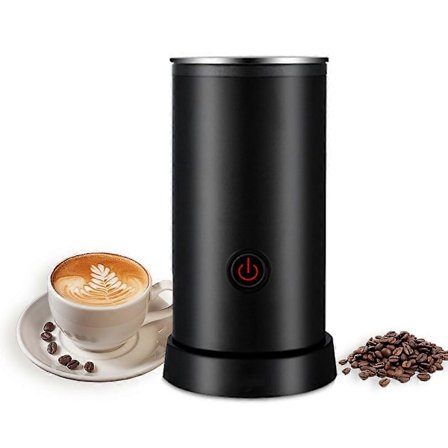 Elektrisk mjölkskummare 4-i-1 600W 240ml/8.12oz Varm och kall mjölkskummare Tyst drift Halkfri mjölkångare i rostfritt stål för Latte Cappuccino