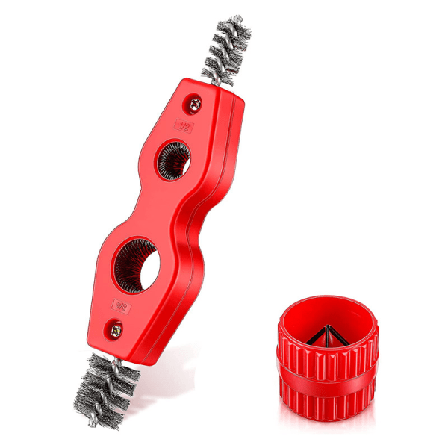 2 stk Universal Pipe Deburrer Deburring Rust Brush Deburring Tool Innendørs og utendørs Multi-Layer Deburring for VVS-installasjon