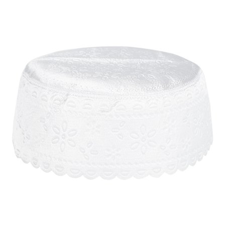 Muslimsk bøn Kufi-hat med tryk og broderi Kofia Topi-hue i polyesterbomuld til daglig brug Gaver57