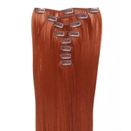Clip-on hår 50cm i fint syntetfiber #350