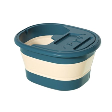 Hopfällbart fotbad Fot Tvättbalja för Fotmassage Avslappning Hink med Lock Utrymmesbesparande Fotblöt Fot Skål