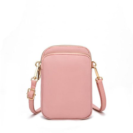 En rosa mobiltelefon crossbody-veske, liten crossbody-veske for kvinner, mobiltelefonetui