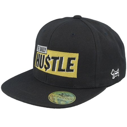 Monopoly - Preto trucker Boné - "The Daily Hustle Dog Black Snapback " @ Hatstore
