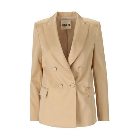 Aniye By Paris Champagne Double-Breasted Jakke Pink, Dame
