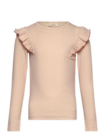 Nmfbaya Ls Slim Top Lil Tops T-shirts Long-sleeved T-shirts Beige Lil'Atelier