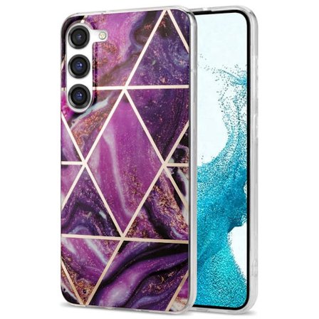 Marble Samsung Galaxy S23 Plus Fodral - Lila