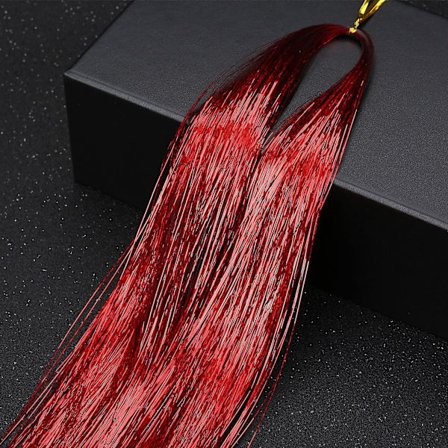 36inch Hair Tinsel Sparkling Glitter Tinsel Fairy Hair Extensions Heat Resistant Party Highlight