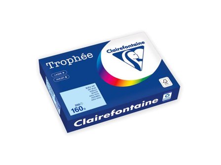 Clairefontaine Trophée A4 160 g färgat papper ljusblå 250/fp - Lyreco - Kontorspapper > Specialpapper > Färgat - A4