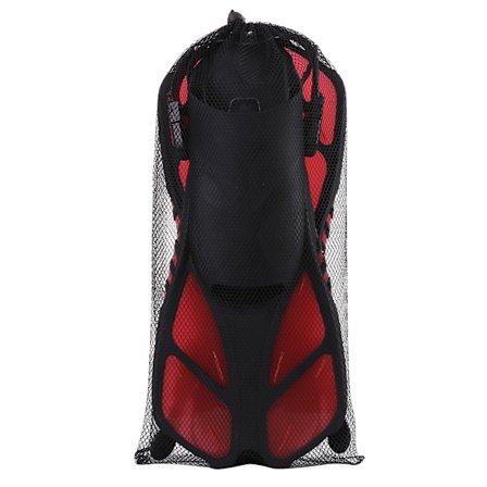 Justerbare dykkerfinner til voksne, komfortable snorkel- og svømmefødder, hjælpeudstyr, rød