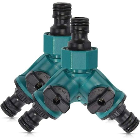 2-vägs trädgårdsslangdelare Diverter Adapter 2 st