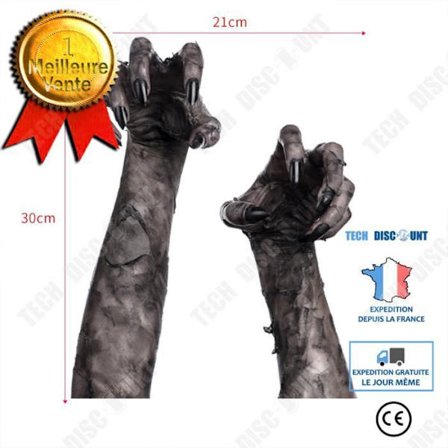 Väggklistermärke - TD - Djävulens hand - PVC - Halloweendekoration - Lätt att applicera