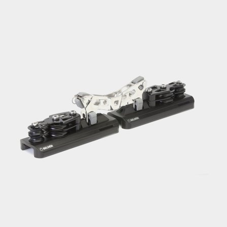 Seldén System 30 - Double Main Ball Bearing Car Assembly, Double Ball Bearing Fiddles, 8:1 Purchase, Stainless Toggle Link with Stand-Ups (443-355-01)
