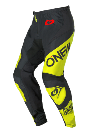 Pantalon Cross O'Neal Element Racewear Noir/Néon/Jaune 34