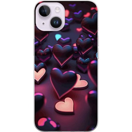 Kompatibelt Mobildeksel til Apple Apple iPhone 14 Midnattshjerter