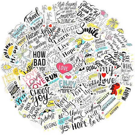 Inspirerende klistremerker, 50-pakning med belønningsmotiverende klistremerker for tenåringer, studenter, lærere og ansatte, vanntette vinyl positive 