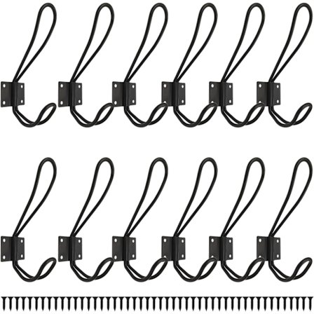 12 Pak Indgangskroge, Rustik Farmhus Stil, Badeværelse Frakke Håndklæde