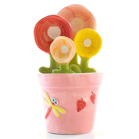 Keramisk Måleske Bagning Mad Hjem Køkken Salt Sukker Ske med Base Søde Køkkentilbehør P