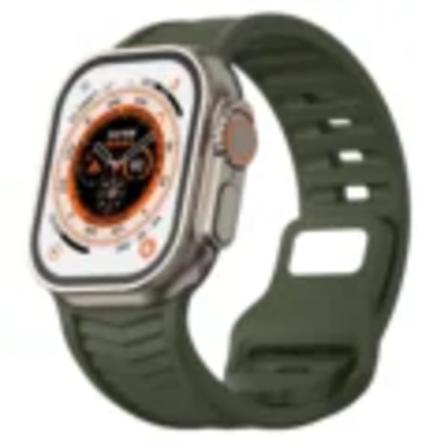 Silikon Rem Til Apple Watch Band Ultra 2/1 49Mm Serie 9 8 7 45Mm Sport Blødt Armbånd Iwatch 6 5 4 3 Se 44Mm 42Mm Bælte Correa. Army Green 49mm