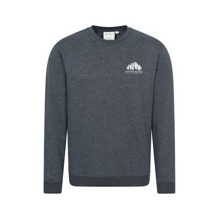 Mountain Warehouse Adventure Grafik Sweatshirt för Män 4XL Kolgrå