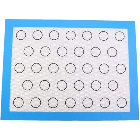 Non-stick silikon bakematte stekebrett fôr ovn bakverk fôr makron kake kjeks ark hjem kjøkken (farge: blå)