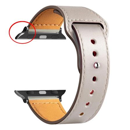 Läderrem för Apple Watch band Ultra 2 49mm 44mm 40mm 38mm/42mm sport loop armband iWatch series 9 8 7 3 4 5 6 se 41mm/45mm B Ivory 5 38mm or 40mm 41mm