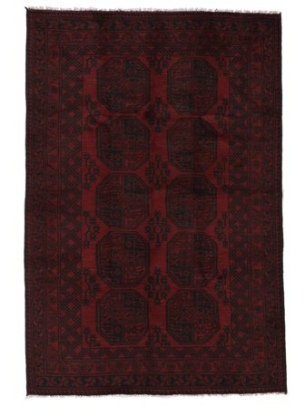 Afghan Fine Vloerkleed 159X237 Zwart Wol, Afghanistan