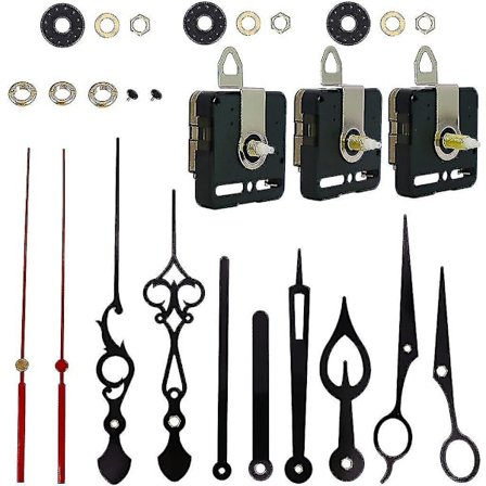 Kvartsklokkeverk Batteridrevet Klokkemekanismer Veggklokkemekanisme Motorutskiftningsdeler DIY Reparasjonsdeler Lang og Kort Aksel Klokkemekanisme