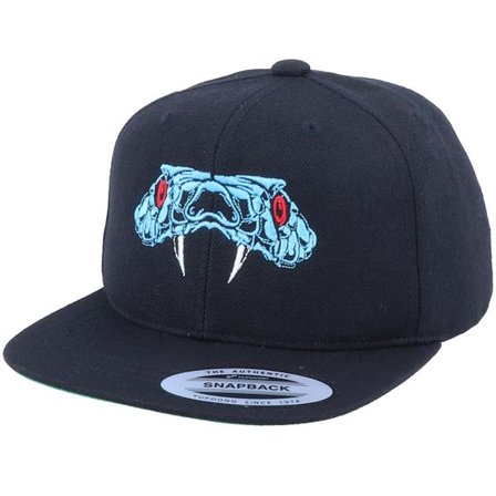 Kiddo Cap - Svart snapback Keps - Kids Bright Blue Viper Black Snapback @ Hatstore