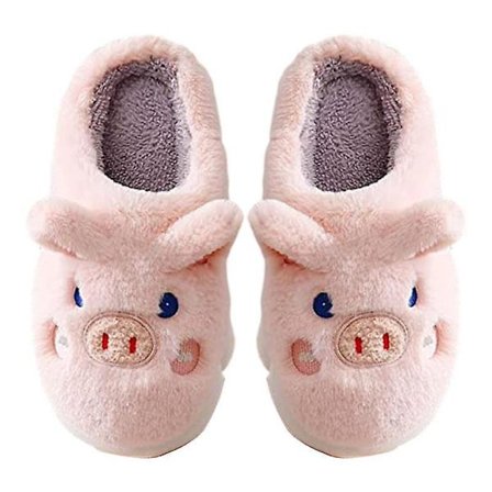 Grisetøfler Pink Flush Tøfler For Kvinner Innendørs Vinter Varm Kvinner Menn Innendørs Sko Par Hustøfler Hjemmetøfler Plysj