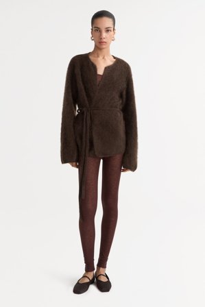 Soft Goat - Brushed cardigan - S - Mocha