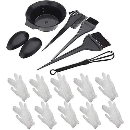 7 osan kampaamohiusten värjäysvälineiden sarja, harja, kulho, hiusten värjäys