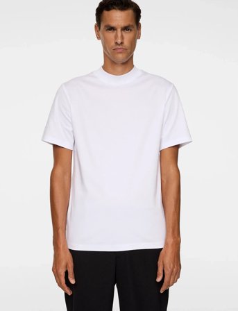 J. Lindeberg Ace Mock Neck T-Shirt - White - S