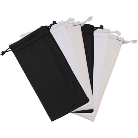 6-pak Mikrofiber Solbrilleetuier, Etuier til Rengøring af Gadgets, Opbevaringsetuier til Briller