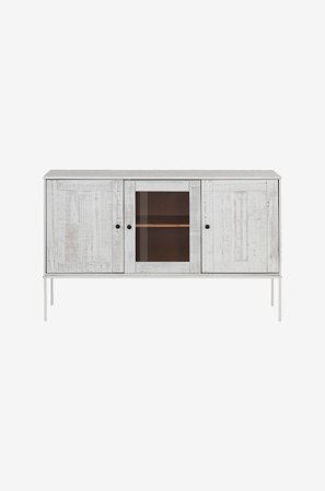 Loft24 - Skjenk Freya, 2 dører / 1 glassdør - Hvit - Skjenker & sideboards - Fra Homeroom