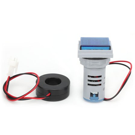 2 i 1 Voltmeter Amperemeter Spenning Strømmåler Tester Blå