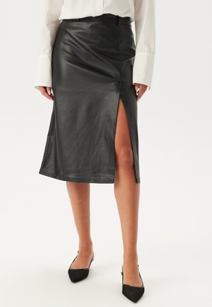 ONLY Onlmagga Faux Leather Skirt Black Vaatteet