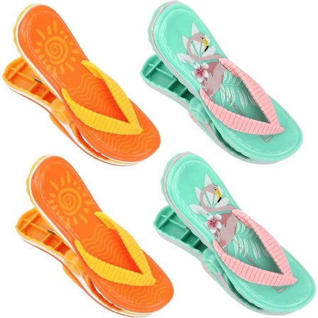 4 st strandhandduksklipp, toffelhandduksklipp för solstolar, stora tvättklädnypor, strandpinnar för handdukar tvätt solstol