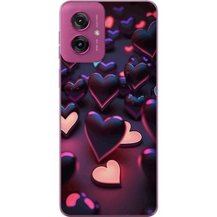 Kompatibelt Mobildeksel til Motorola Motorola Moto G55 Midnattshjerter