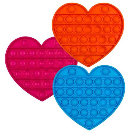 Fidget Toy Pop It Leksak Stress Relax Hjärtformat Olika Färger 1 Multifärg