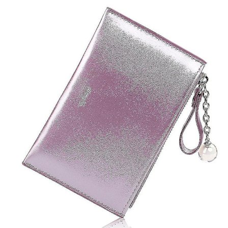 Multifunktionell Mini Pärlemorskimrande Laser Kreativ Myntbörs Lila